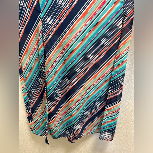 Maurices Striped Maxi Skirt Slits Lined Lightweight Multi Color Medium - Picture 5 of 9